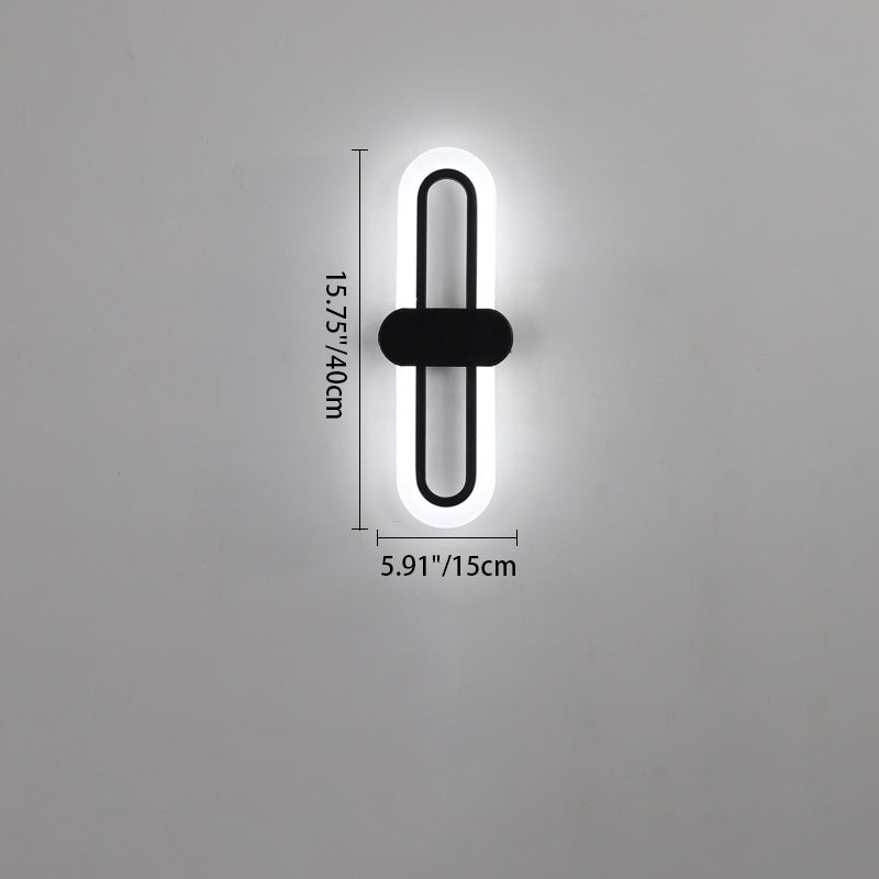 Simplicity Oval Iron Acrylic LED Wall Sconce Lamp