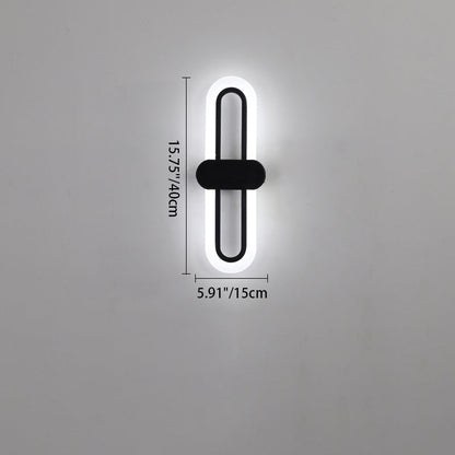 Simplicity Oval Iron Acrylic LED Wall Sconce Lamp