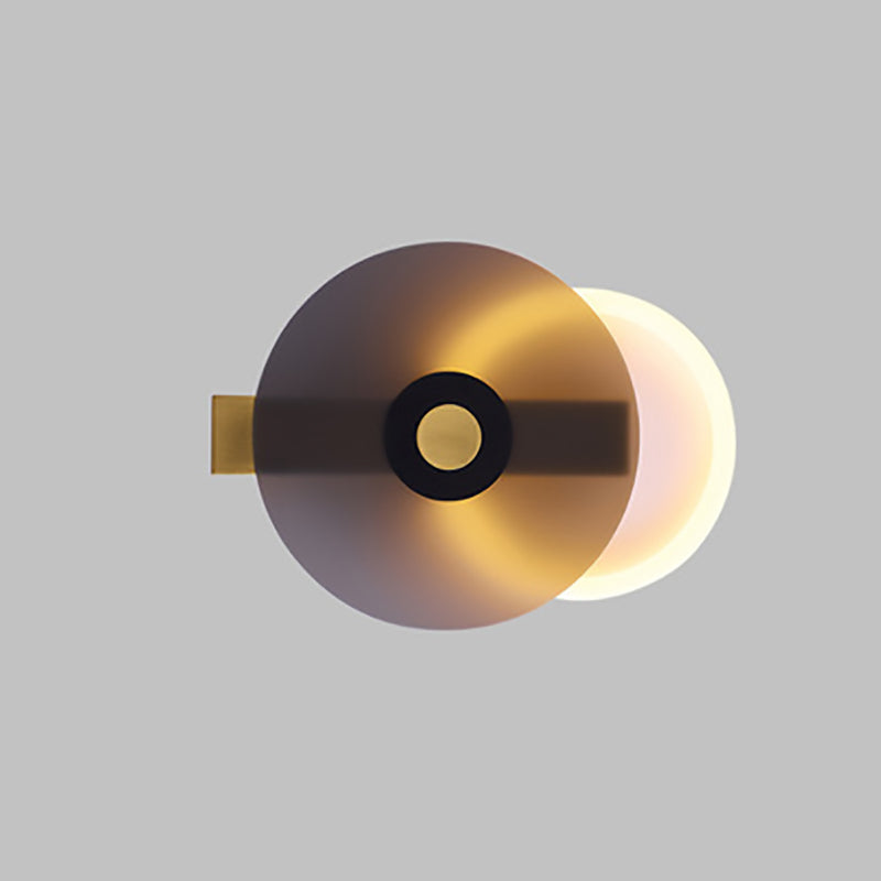Creative Iron Acrylic Round Disc LED Wall Sconce Lamp