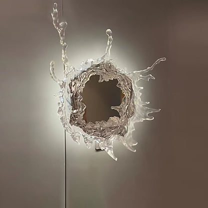 Stainless Acrylic Water Splash Decor LED Wall Sconce Lamp