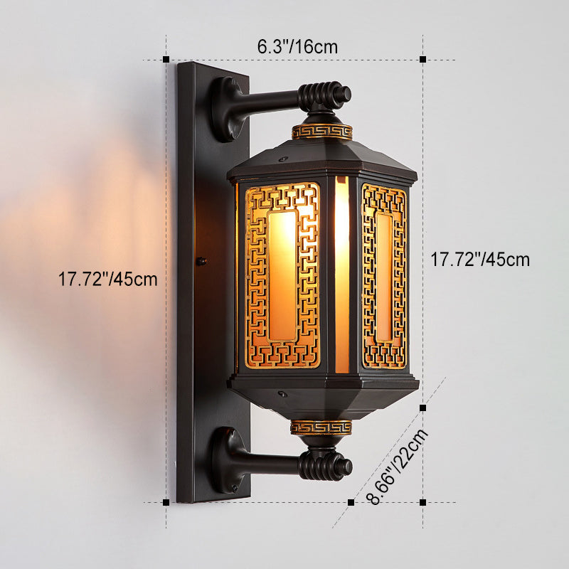 Chinese Aluminum Glass Cylinder 1/2 Light Wall Sconce Lamp