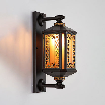 Chinese Aluminum Glass Cylinder 1/2 Light Wall Sconce Lamp
