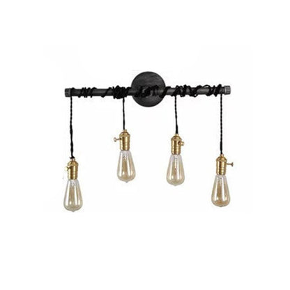 Water Pipes Strip Hanging 1/4 Light Wall Sconce Lamp