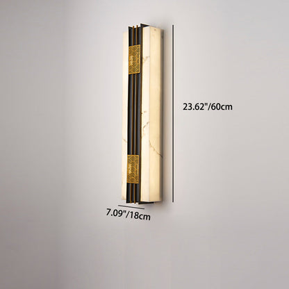 Chinese Stainless Steel Faux Marble LED Wall Sconce Lamp