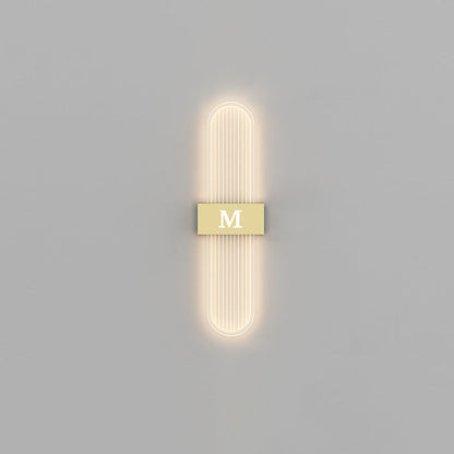 Iron Acrylic Elliptical Strip Pointed LED Wall Sconce Lamp
