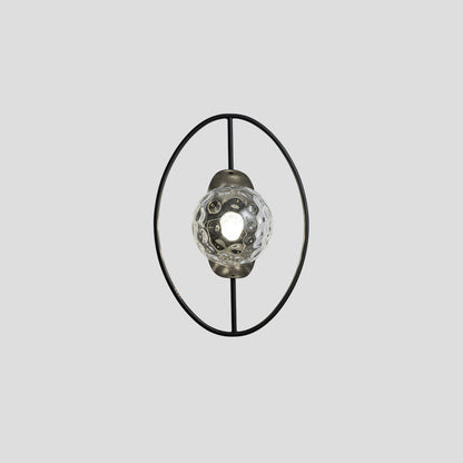 Nordic Iron Glass Oval Ball 1-Light Wall Sconce Lamp