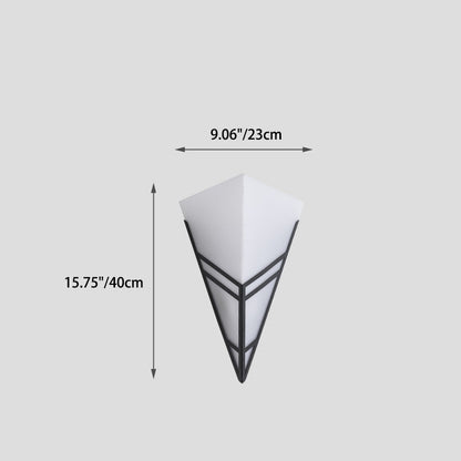 Iron Acrylic Inverted Triangle 1-Light Wall Sconce Lamp