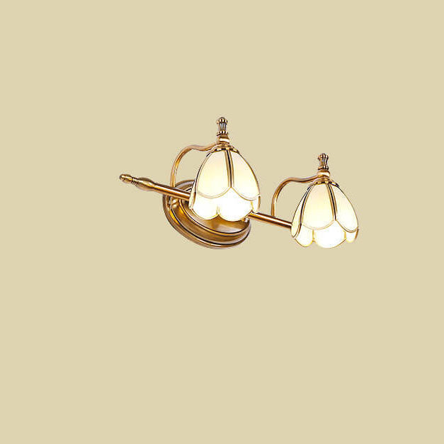 Light Iron Copper Glass LED Vanity Light Wall Sconce Lamp