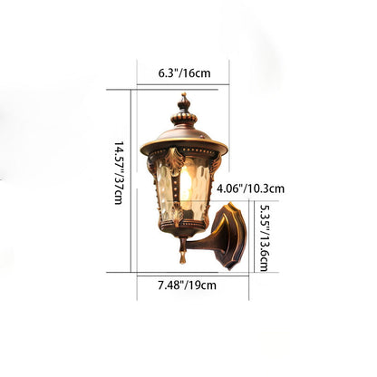 Cylinder Aluminum Glass 1-Light Wall Sconce Lamp