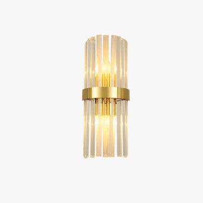 Nordic Stainless Steel 2-Light Crystal Wall Sconce Lamp