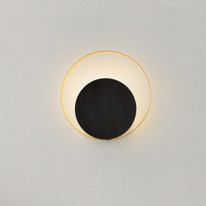 Modern Minimalist Iron Circle Ring 1-Light Wall Sconce Lamp