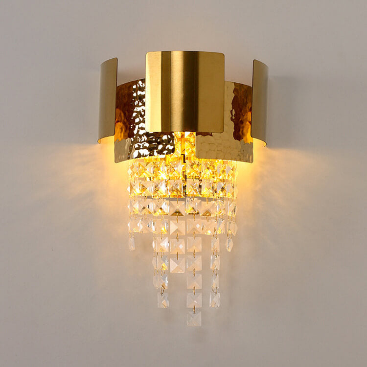 Luxury Crystal Tassel Gold 2/3 Light Wall Sconce Lamp