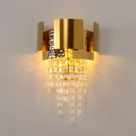 Luxury Crystal Tassel Gold 2/3 Light Wall Sconce Lamp