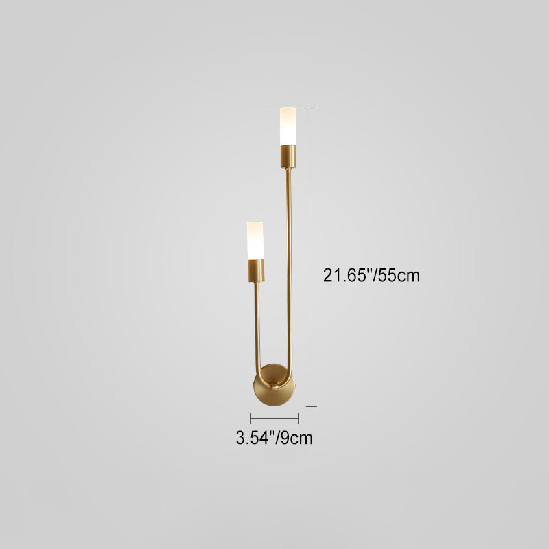 Copper Acrylic Cylinder Ball 1/2/4 Light Wall Sconce Lamp