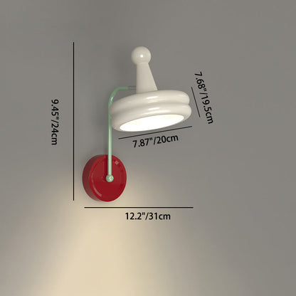 Cone Double Layer Disc Iron Glass 1-Light Wall Sconce Lamp