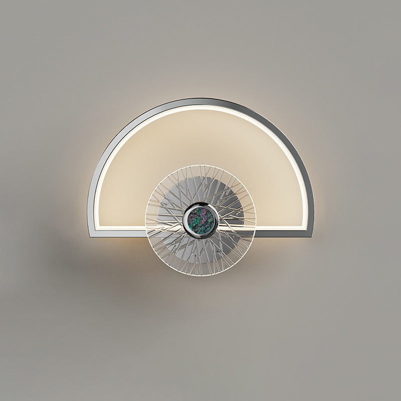 Geometric Semi-circle Acrylic Hardware LED Wall Sconce Lamp