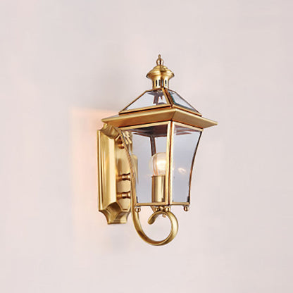 Quadrilateral Waterproof 1-Light Outdoor Wall Sconce Lamp