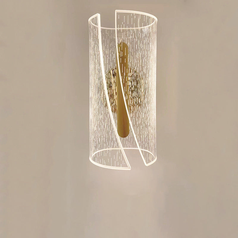 Modern Luxury Iron Acrylic Cylinder Cutting Line LED