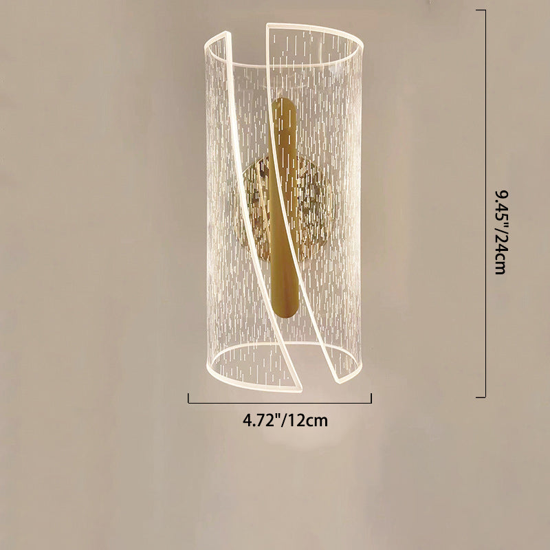 Modern Luxury Iron Acrylic Cylinder Cutting Line LED