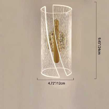 Modern Luxury Iron Acrylic Cylinder Cutting Line LED