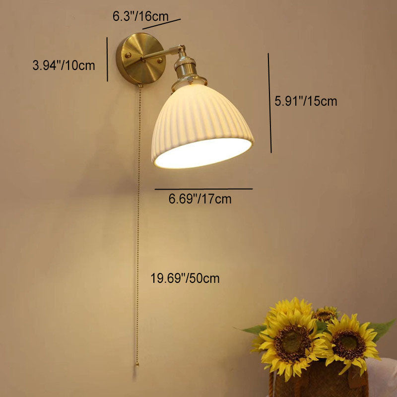 Simplicity Round 1-Light Vanity Light Wall Sconce Lamp