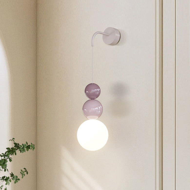 Minimalist Multi Orb Iron Plastic 1-Light Wall Sconce Lamp