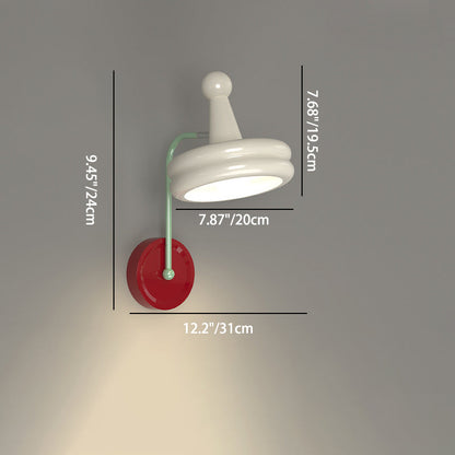 Modern Simplicity Round Iron Metal 1-Light Wall Sconce Lamp
