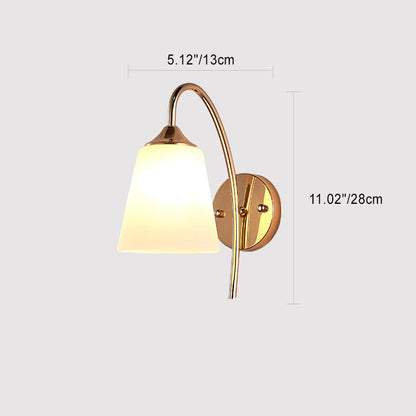 Contemporary Nordic Pod Iron Glass 1-Light Wall Sconce Lamp