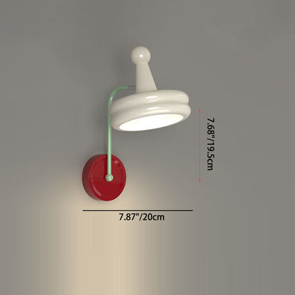 Disc Spherical Iron Glass 1-Light Wall Sconce Lamp