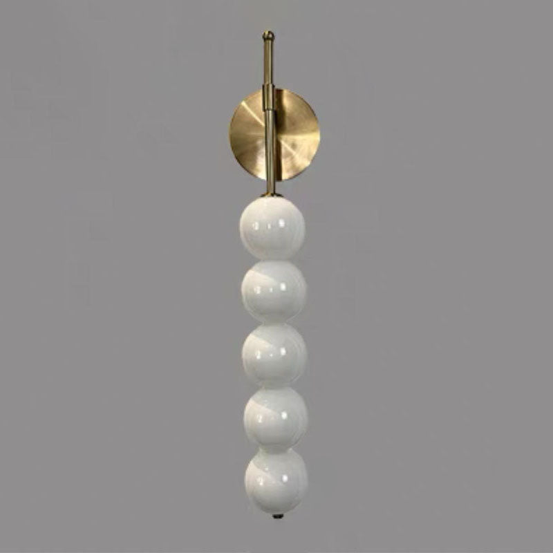 Simplicity Iron Glass Ball 3/5/7-Light Wall Sconce Lamp