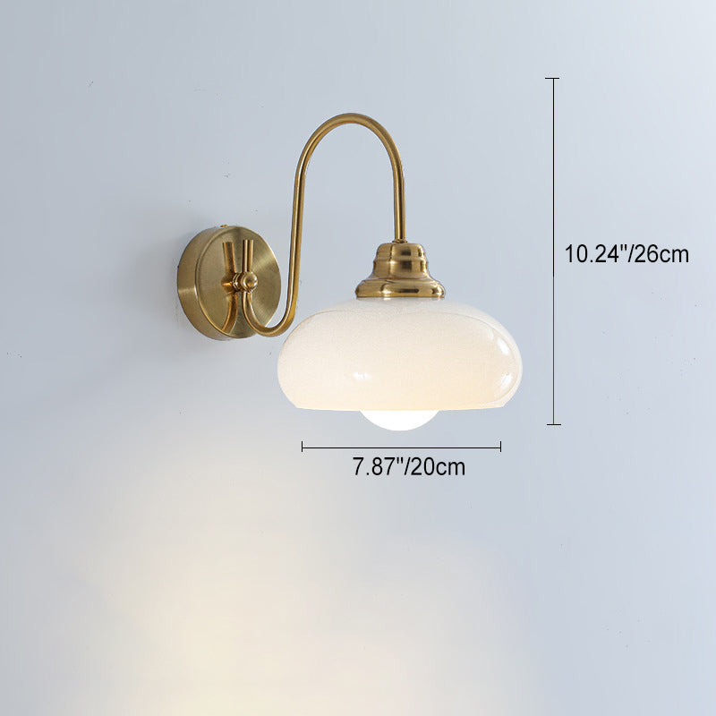 French Ball Ribbed Flower Bud 1-Light Wall Sconce Lamp