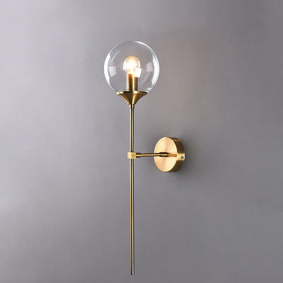 Creative Round Iron Glass 1-Light Wall Sconce Lamp