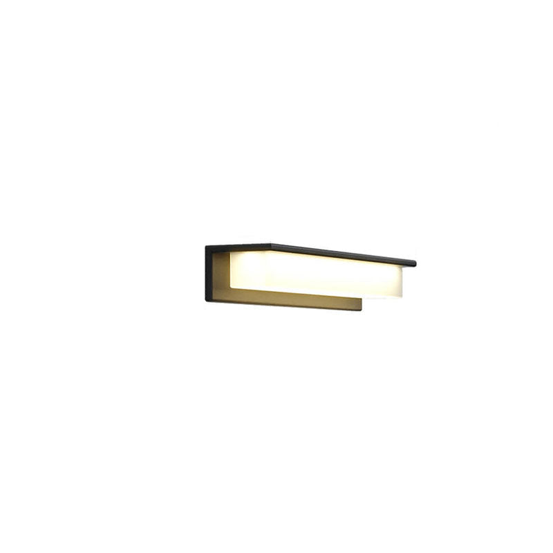 Solar Rectangular Aluminum PC Outdoor LED Wall Sconce Lamp