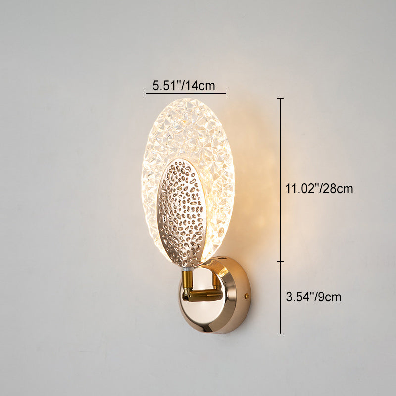 Rose Iron Circle Ring Acrylic Shade LED Wall Sconce Lamp