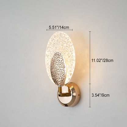 Rose Iron Circle Ring Acrylic Shade LED Wall Sconce Lamp