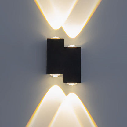 Square Luminous Outdoor Waterproof LED Wall Sconce Lamp