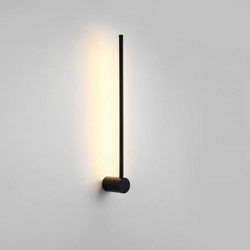 Minimalist Long Aluminum Iron Silicone LED Wall Sconce Lamp