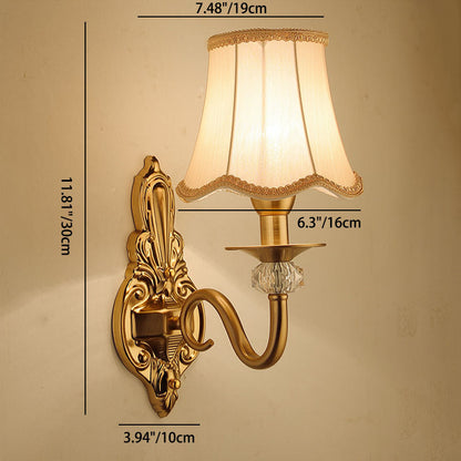 Luxury Hardware Kraft Paper 1/2-Light Wall Sconce Lamp