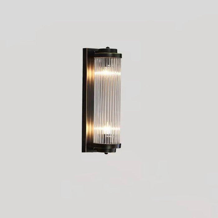 Crystal Cylinder Column Rotation 2-Light Wall Sconce Lamp