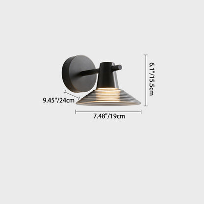 Nordic Full Copper Acrylic Conical LED Wall Sconce Lamp
