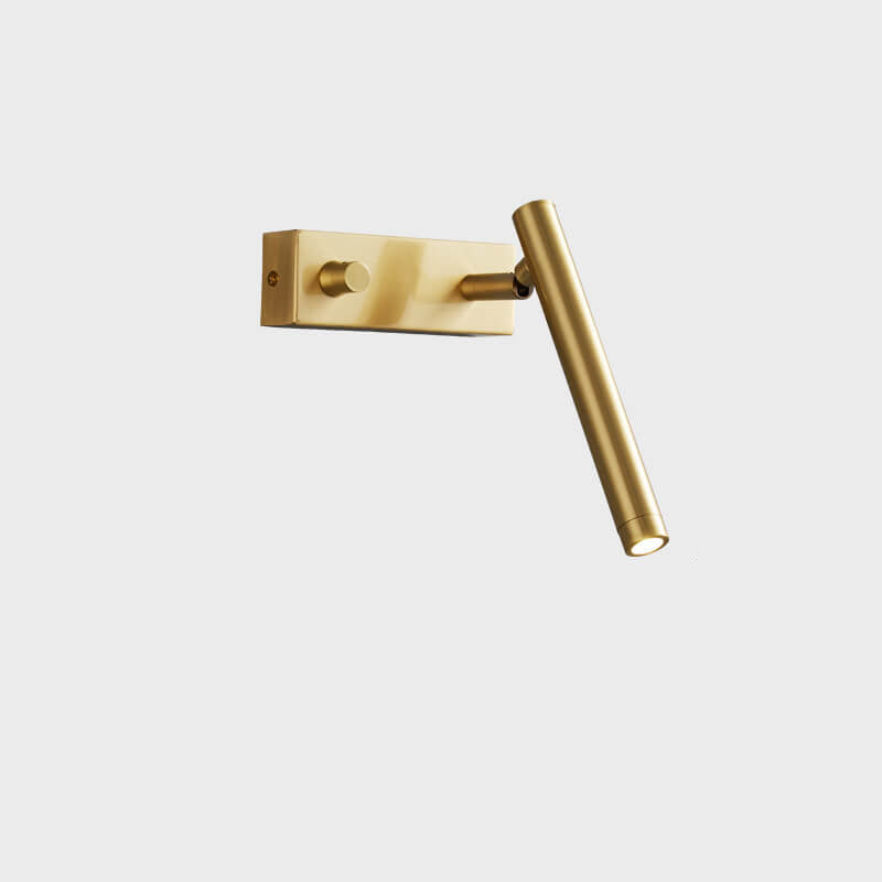 Light Full Copper Rotatable Cylinder LED Wall Sconce Lamp