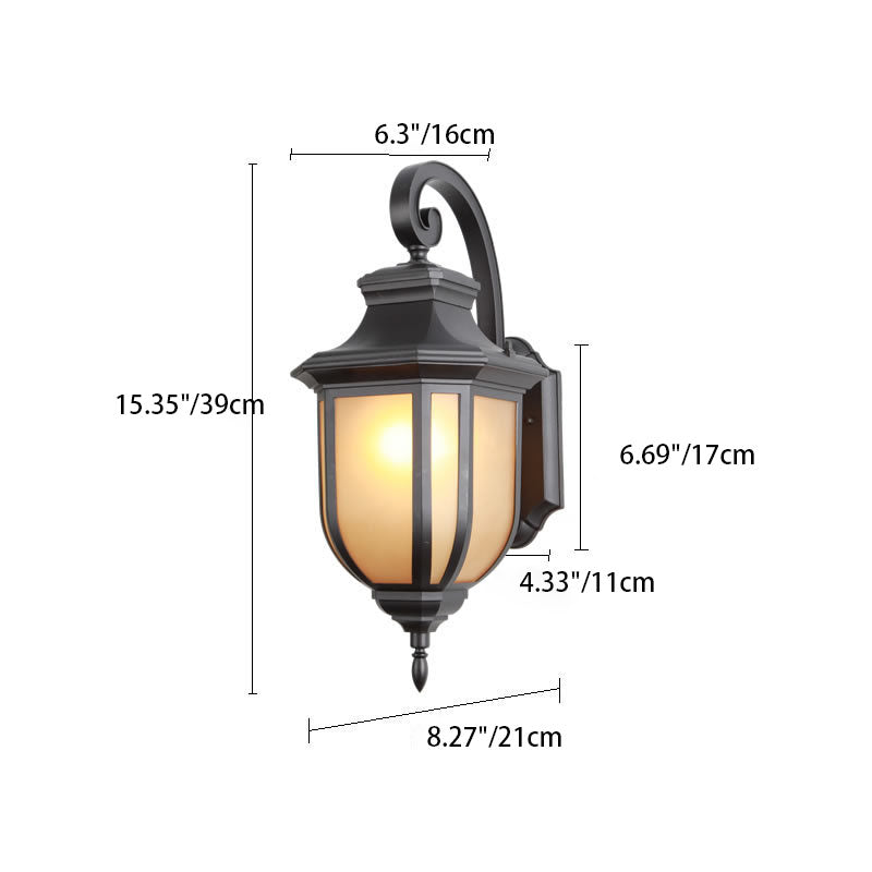 Aluminum Alloy Square Outdoor 1-Light Wall Sconce Lamp