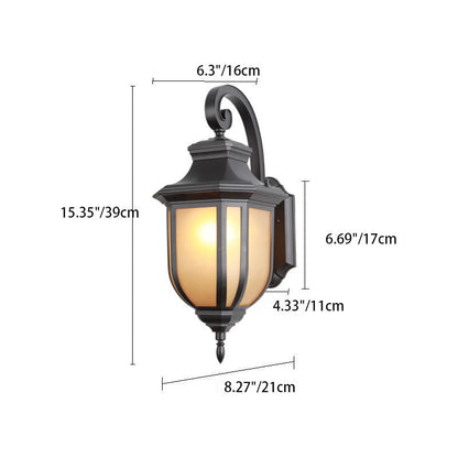 Aluminum Alloy Square Outdoor 1-Light Wall Sconce Lamp
