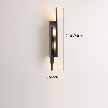 Rectangular Triangle Iron 2-Light Wall Sconce Lamp