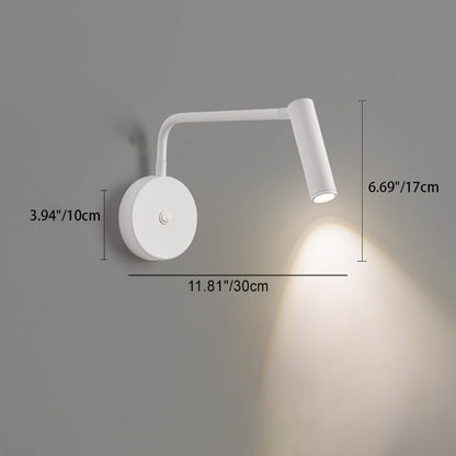 Cylindrical Rotatable Iron Aluminum LED Wall Sconce Lamp