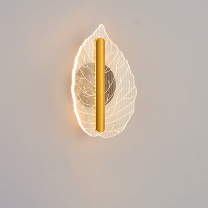 Deco Iron Acrylic Leave Teardrop Shape LED Wall Sconce Lamp