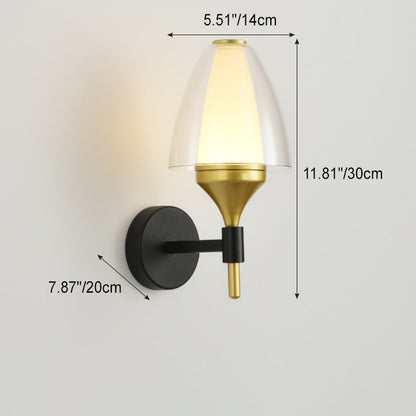 Round Trapezoidal Iron Acrylic LED Wall Sconce Lamp