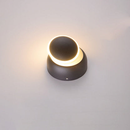 Minimalist Round Rotatable Aluminum PC LED Wall Sconce Lamp