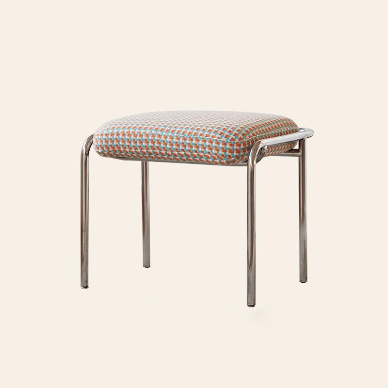 Contemporary Stainless Steel Vanity Stool