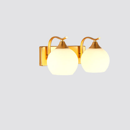 Simplicity Iron Glass Ball 1/2 Light Wall Sconce Lamp